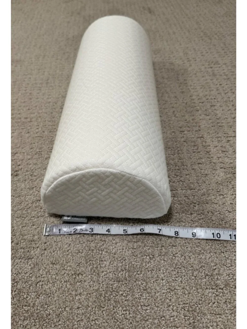 100% Memory Foam Half Moon Knee Pillow Bolster Back Sleeping Legs Covered